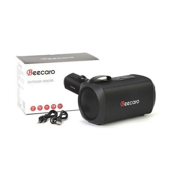 Beecaro Wireless Speaker GF601 FM/Audio/USB 3.7V 1500mAh Black